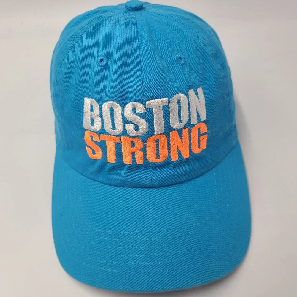 Boston Strong Hat Strapback Newhattan Blue Orange Marathon Casual Cotton Men